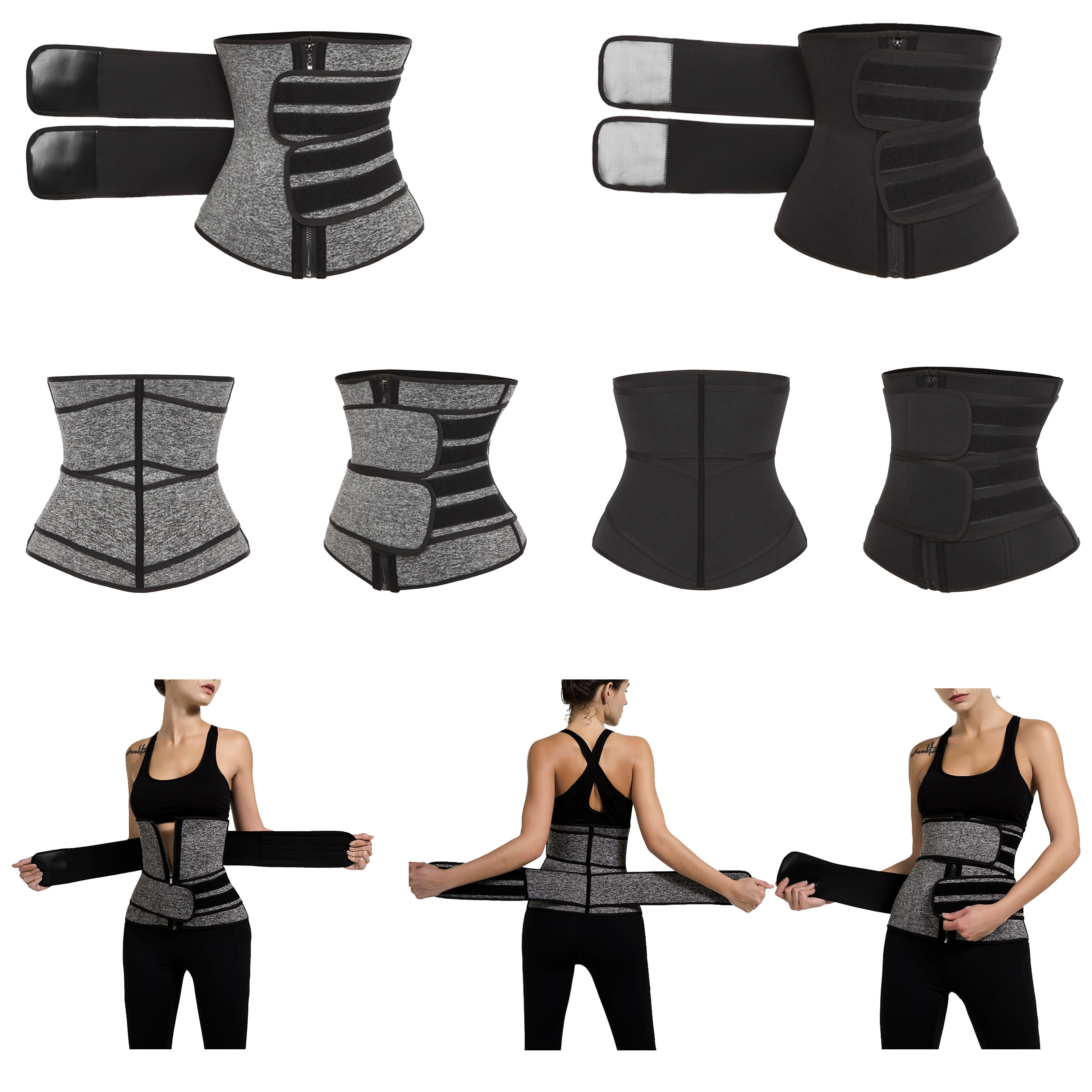 Waist Trainer - Sauna Waist Trainer Corset Sweat Belt for Weight Loss Compression Trimmer Workout Fitness