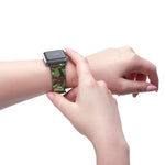 Load image into Gallery viewer, Green Woodland Camo Design Apple Watch Band 38mm and 42mm
