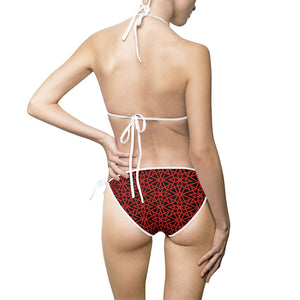 Red Star Pattern Bikini Set / Women's Bikini Swimsuit