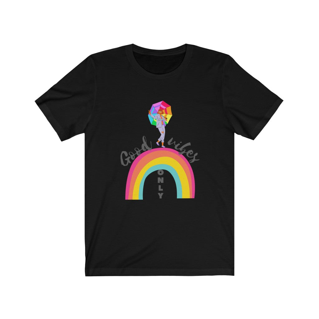 Good vibes only Pride Shirt, Rainbow American Flag Shirt, LGBT Shirt, Lesbian Pride Shirt, LGBT Equality Shirt, Gay Lesbian LGBT Pride Outfit