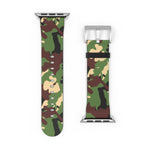 Load image into Gallery viewer, Green Woodland Camo Design Apple Watch Band 38mm and 42mm
