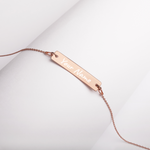 Load image into Gallery viewer, Personalize Engraved Silver Bar Chain Necklace 24k Gold / 18k Rose Gold Option&#39;s available
