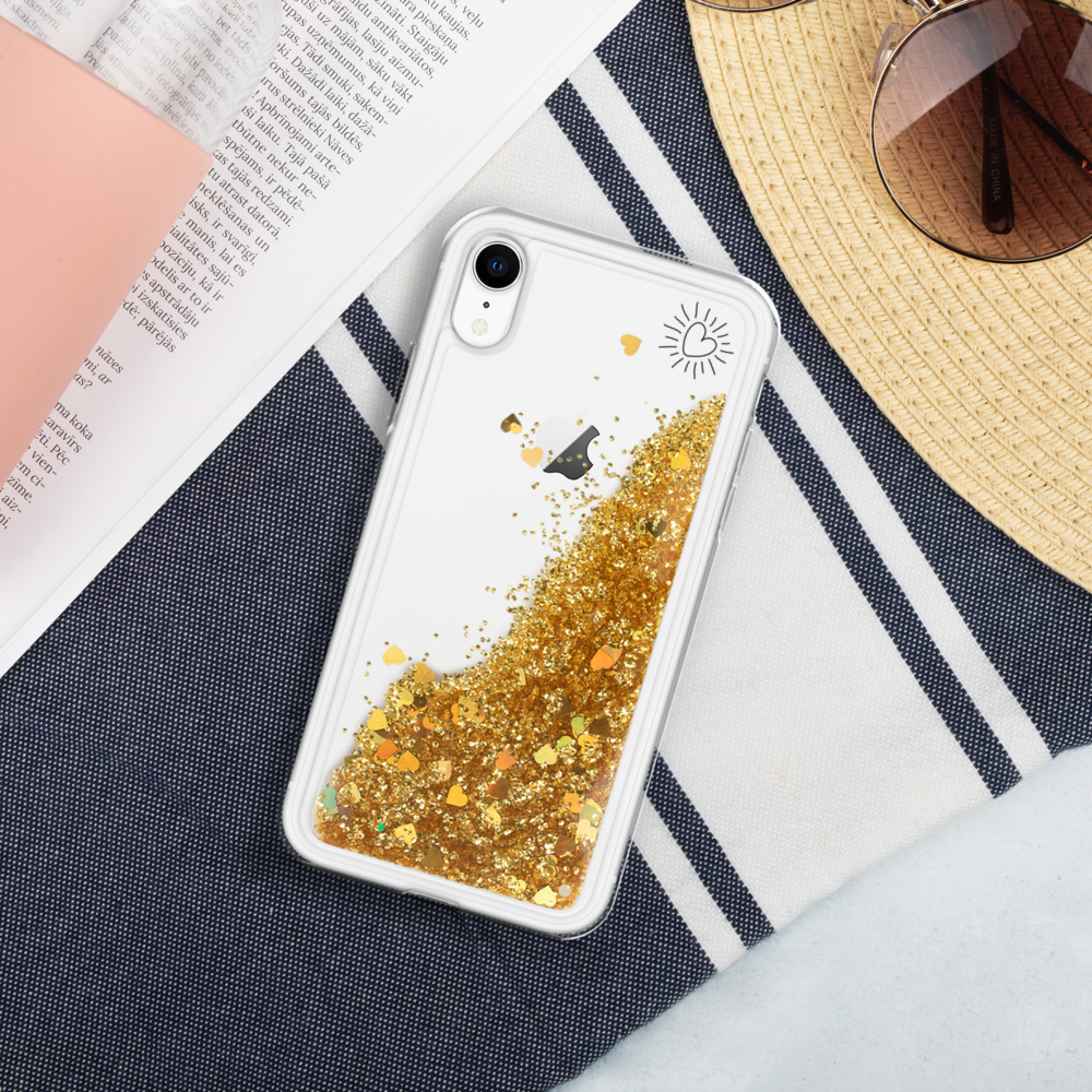 Iphone Love Liquid Glitter Phone Case