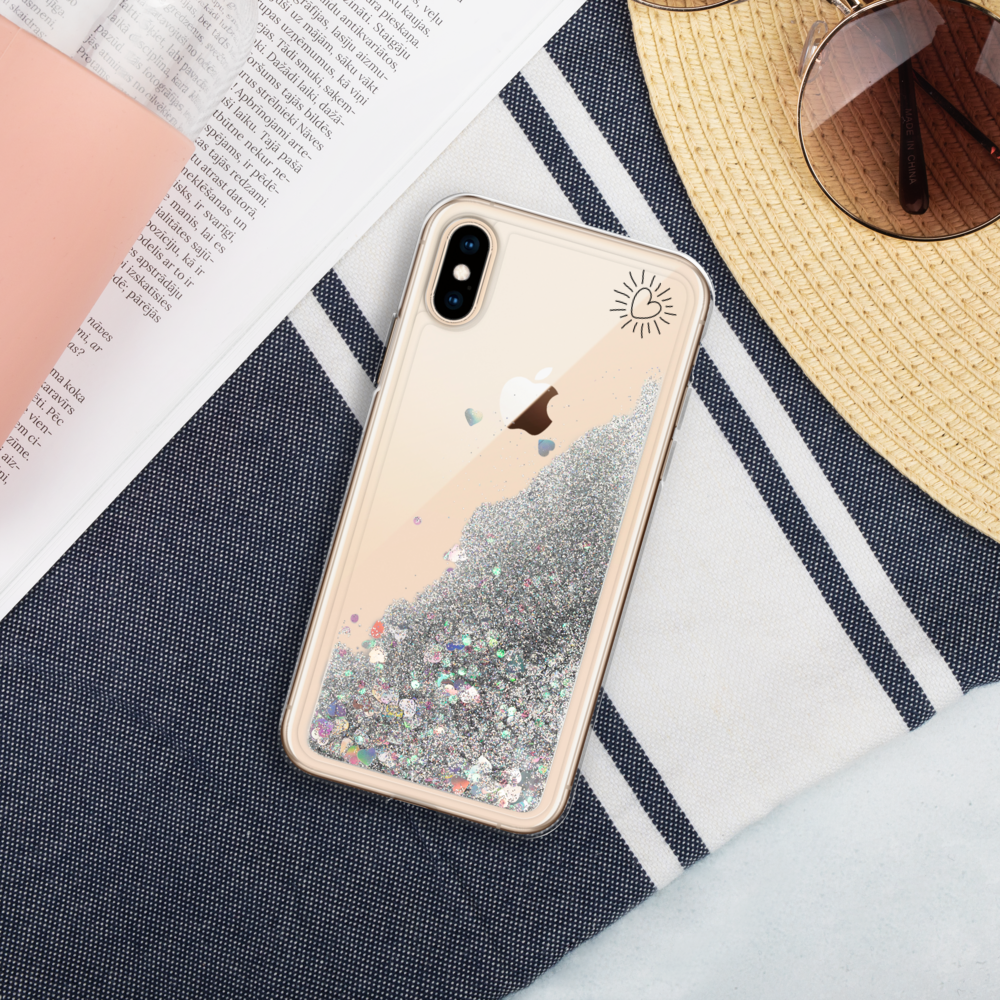 Iphone Love Liquid Glitter Phone Case