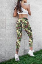 Load image into Gallery viewer, Camo Style Leggings / Women&#39;s Cut &amp; Sew Casual Leggings
