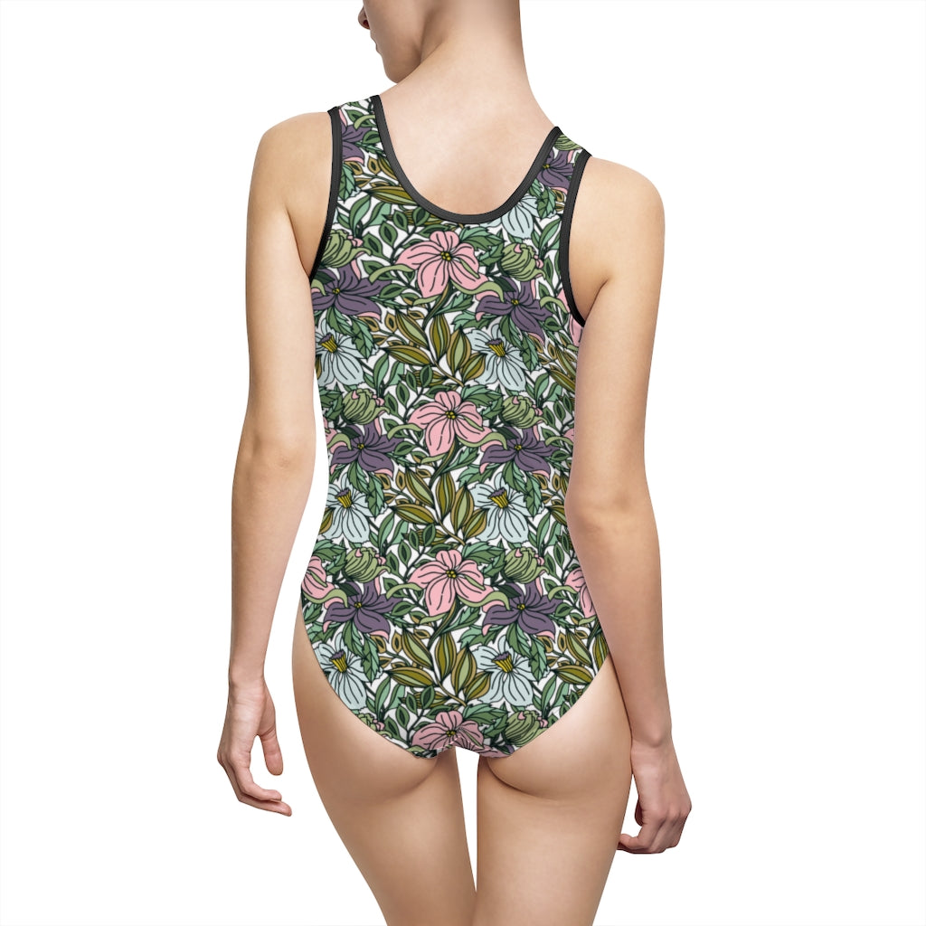 Flower Lover Women's Classic One-Piece Swimsuit