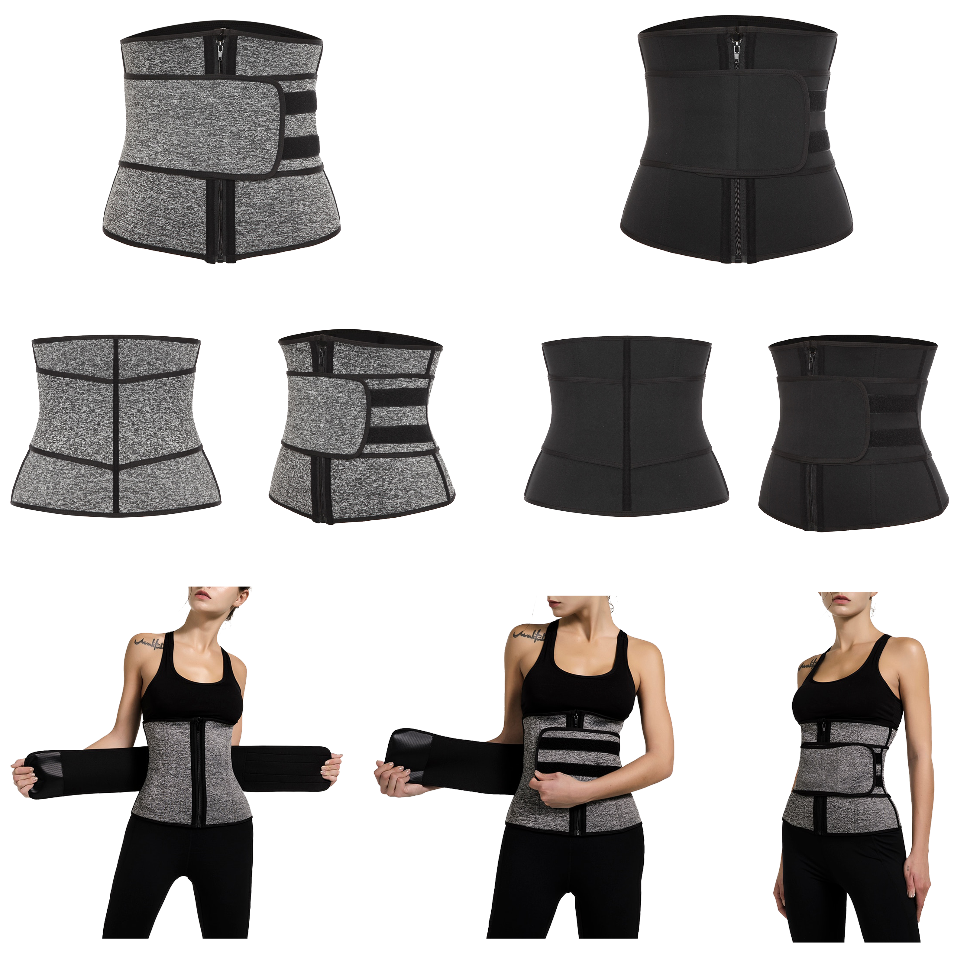 Waist Trainer - Sauna Waist Trainer Corset Sweat Belt for Weight Loss Compression Trimmer Workout Fitness