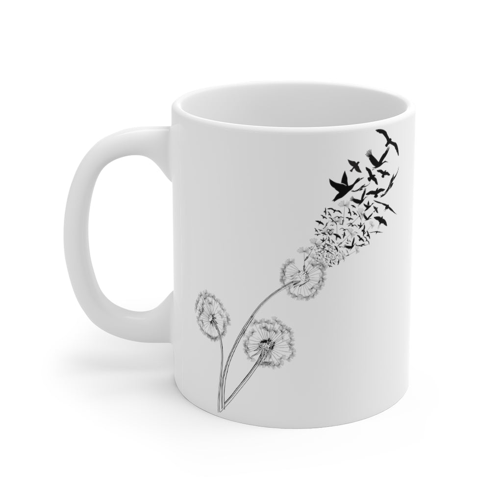 Dandelion into birds Mug 11oz