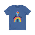 Load image into Gallery viewer, Good vibes only Pride Shirt, Rainbow American Flag Shirt, LGBT Shirt, Lesbian Pride Shirt, LGBT Equality Shirt, Gay Lesbian LGBT Pride Outfit
