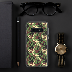 Green Woodland Camo Design Samsung Case