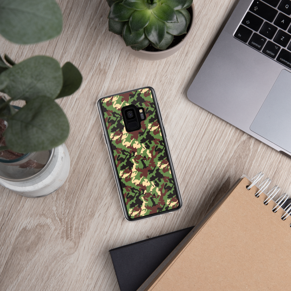 Green Woodland Camo Design Samsung Case