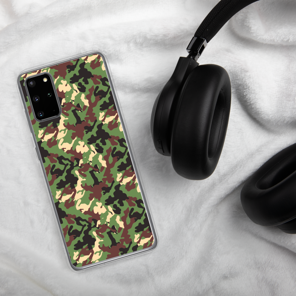 Green Woodland Camo Design Samsung Case