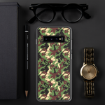 Load image into Gallery viewer, Green Woodland Camo Design Samsung Case
