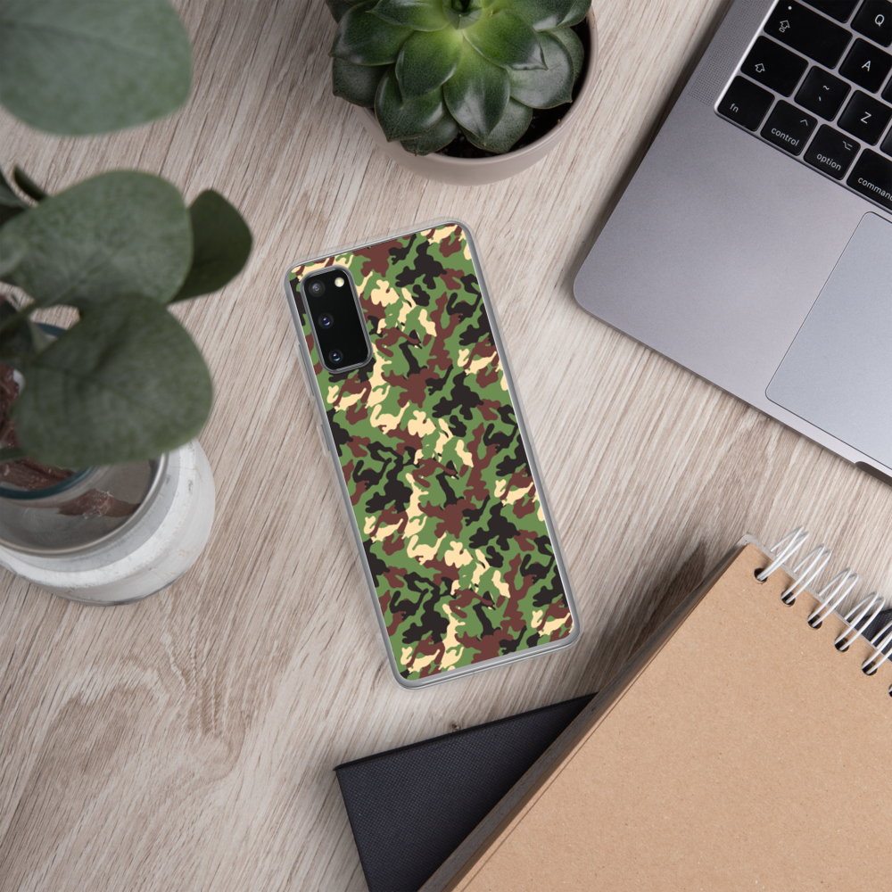 Green Woodland Camo Design Samsung Case