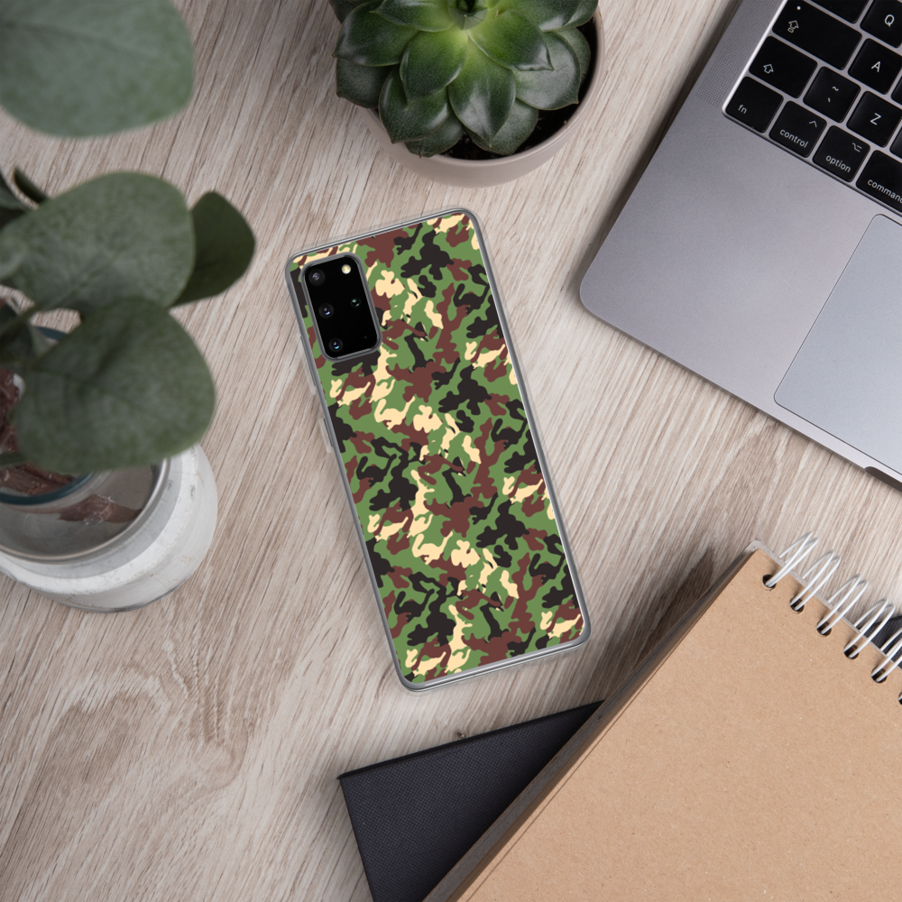 Green Woodland Camo Design Samsung Case