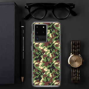 Green Woodland Camo Design Samsung Case