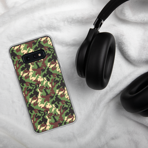 Green Woodland Camo Design Samsung Case